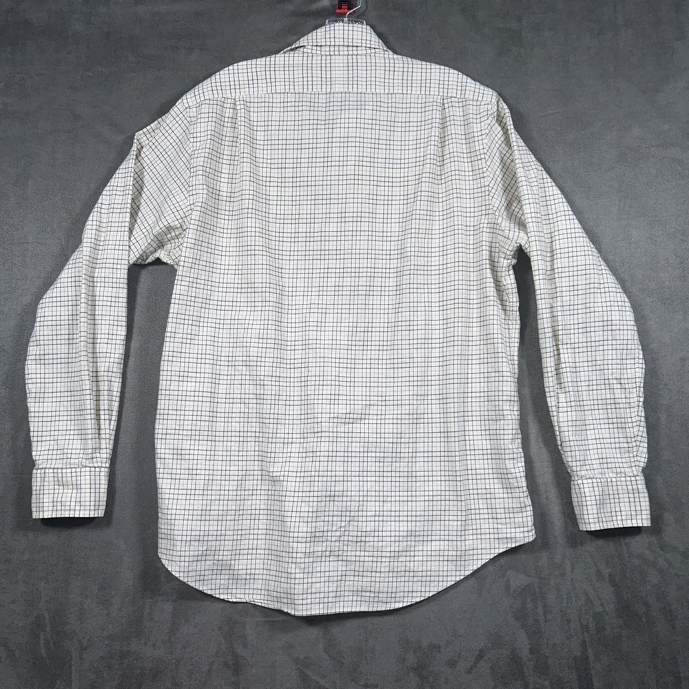 Polo Ralph Lauren Shirt Mens Large Ivory Brown Check Long Sleeve Button Up - Picture 10 of 13